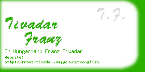 tivadar franz business card